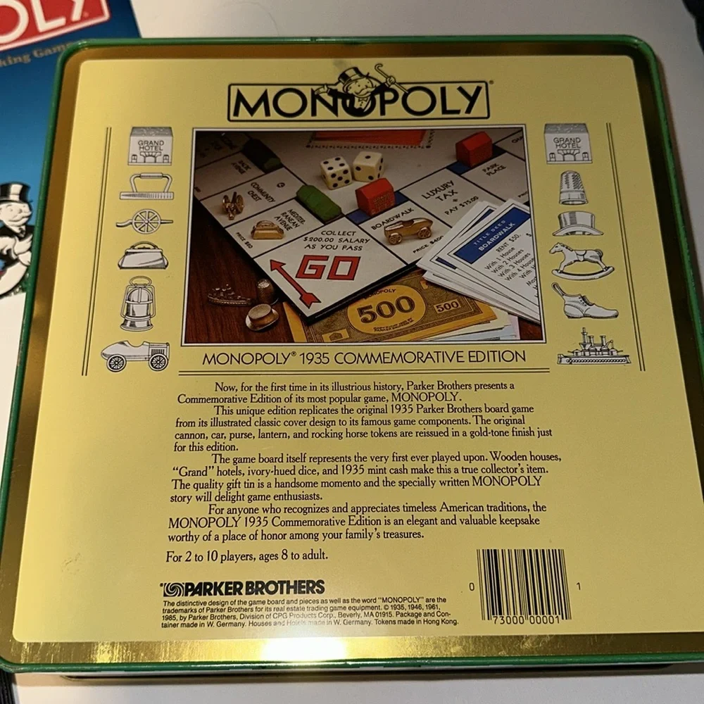 1935 COMMEMORATIVE EDITION MONOPOLY